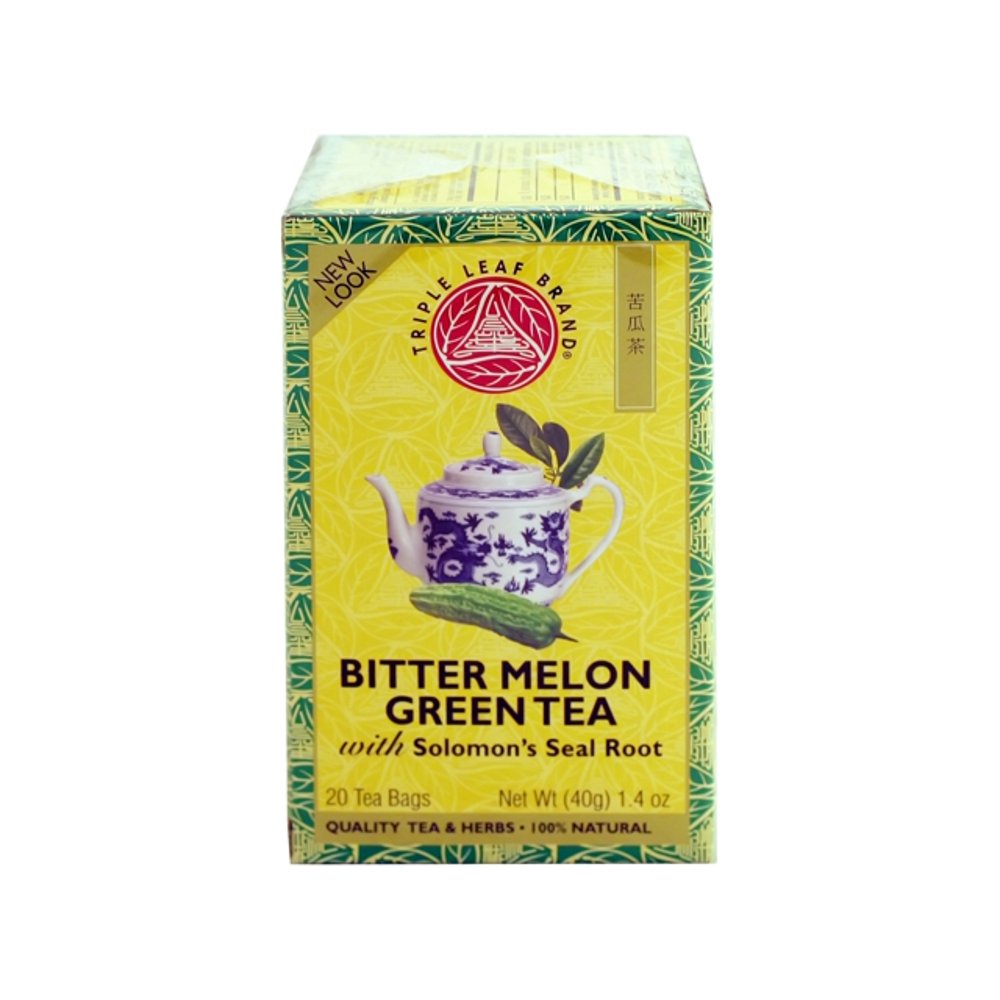 Triple Leaf Bitter MELON Green Tea with Solomon Seal Root 20 Bags in 1