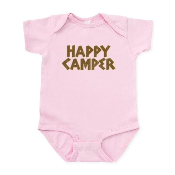 CafePress - HAPPY CAMPER Infant Bodysuit - Baby Light Bodysuit, Size Newborn - 24 Months