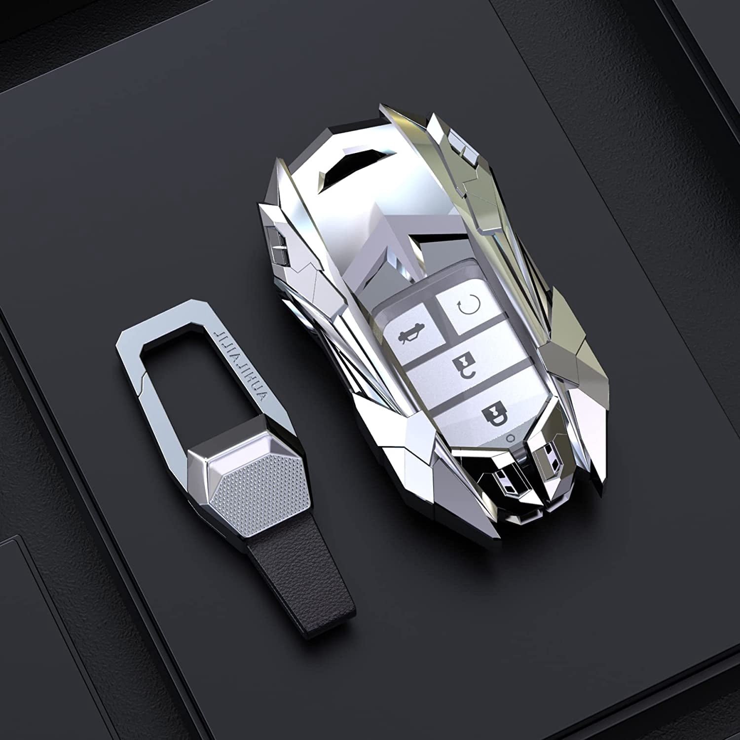 For Honda Key Fob Cover, Compatible with Honda Civic Fit Accord Pilot Bin Chi Odyssey CR-V CRV URV XRV EX EX-L 2/3/4 Buttons