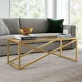 thumbnail image 2 of Evelyn&Zoe Calix 46" Wide Rectangular Coffee Table, Brass, 2 of 7