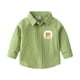 thumbnail image 1 of Gibobby Camisas Para Niños Elegantes Niños niños pequeños bebés niños niñas manga larga algodón de dibujos animados camisa blusa Tops trajes ropa(Verde, 2-3 Años), 1 of 3
