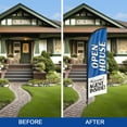 thumbnail image 6 of QSUM Open House Feather Flag with Flag Pole Kit and Ground Spike, 7FT Open House Windless Flag Banner Sign Business for Welcome Agent Inside Outdoor Advertising Sign Decoration Display（Blue）, 6 of 7
