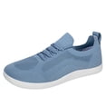 thumbnail image 3 of Nestiefly Womens Walking Shoes Wide Toe Box Barefoot Shoes Knitted Fashion Sneaker with Arch Support Light Blue Wide 5.5, 3 of 5