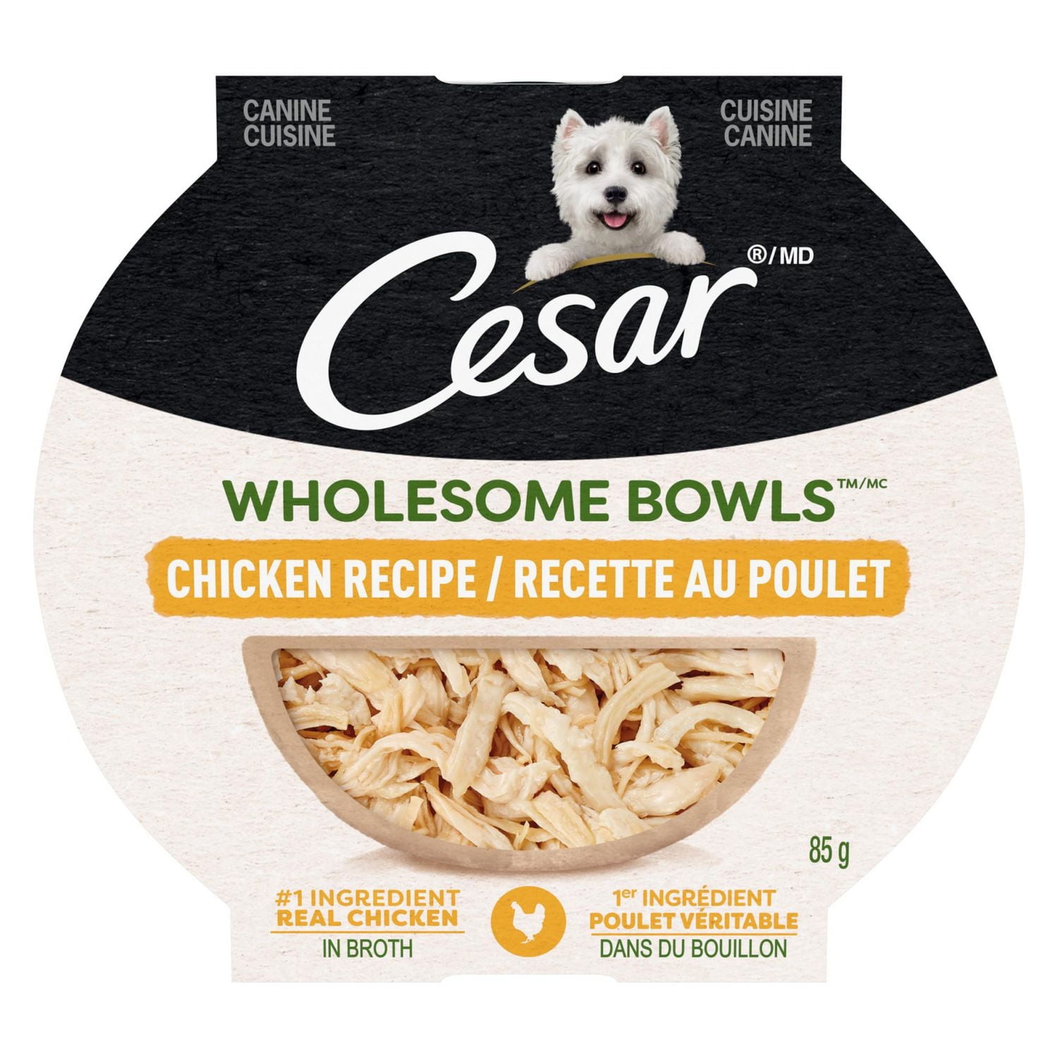Cesar Wholesome Bowls Chicken Recipe Adult Wet Dog Food, 85g