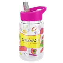 Harry Potter Kids Tritan Plastic Water Bottle with Straw Lid and Handle, Reusable Tumbler for Toddlers, Unisex for Girls and Boys, 12oz, Trippy Quidditch