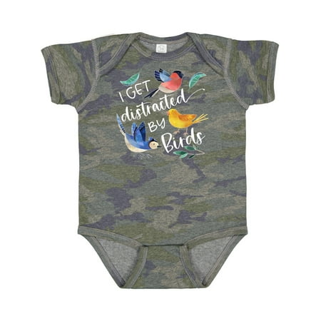 

Inktastic I Get Distracted by Birds Gift Baby Boy or Baby Girl Bodysuit