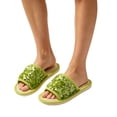 thumbnail image 4 of Willtoo Women Open Toe Flat Slides Sparkly Sequin Slip-On Sandals Non-Slip House Footwear Casual Summer Indoor Outdoor, 4 of 4
