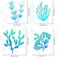 thumbnail image 3 of 16*16cm Seaweed Stencils Ocean Creatures Stencil Metal Journal Stencil Shells Stencils Stainless Steel Template Tool for Wood Burning Pyrography and Engraving Scrapbooking Crafting DIY, 3 of 9