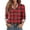 z0 Red, variant on Button Down Shirts for Women Dressy Casual Long Sleeve Lapel Collared Blouses Tops Loose Plaid Shirts