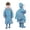 Blue, variant on Aoochasliy Coats for Girls Boys Casual Toddler Kids Cartoon Rainwear with School Bag Cover Raincoat Rain Ponchos Jacket