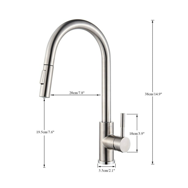 XOXO Kitchen Faucet Pull Out Cold and Hot Brushed Nickel Torneira Rotate  Swivel 2-Function Water Outlet Mixer Tap 1343A-S 1343A-C, 1343A-H, 1343A-S  47,372.84 Smart Device