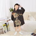 thumbnail image 6 of FORMRS Wearable Blanket Hoodie with Sleeves for Kids Cozy Flannel Sweatshirt, Skeleton Stripes, 6 of 7