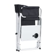 thumbnail image 5 of Oversized Folding Lounge Chair, Outdoor Lightweight Directors Chair, Aluminum Camping Chair with Side Table and Storage Pouch for Beach, Trip, Picnics, Fishing, Heavy Duty Support 400 LBS, Black, 5 of 7