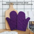 thumbnail image 1 of 1 Paire Cuisine Artisanat Résistant à la Chaleur Coton Four Gant Pot Titulaire Cuisson Cuisson Mitaines Violet, 1 of 5