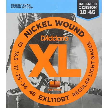 EXL110BT Nickel Wound Electric Guitar Strings, Balanced Tension Regular Light, 10-46, Balanced Tension sets allow the player to apply the same amount of.., By