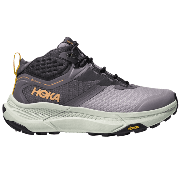 Hoka Women's Transport Hike GTX Waterproof Boots, 11 US ( Standard ), GREY SKIES/SEA GLASS