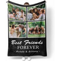 Personalised Blanket Custom Blanket with Photos Text Personalised Blankets for Adults Wedding Gifts Memorial Gift Home Gifts Birthday Gifts for Mum Gifts for Girlfriend (B)