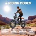 thumbnail image 6 of C INVERTER 20" x 4" Fat Tire Electric Bike for Adults, Peak 1100W Motor Retro Ebike Mountain Bike, 48V 14.5 Ah Removable Battery, Max Speed 28 Mph Electric Bicycle Snow Bike, 6 of 12