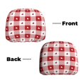 thumbnail image 6 of Kdxio Plaid Heart Pattern Print 2 Piece Car Head Rest Covers Set Auto Front/Rear Seats Headrest Cover Universal Fit Most Cars,Sedan, SUV, 6 of 9