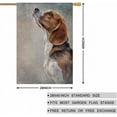 thumbnail image 2 of Dog Beagle House Flag 28 x 40 Inch Large Vertical Double Sided Portrait Oil Painting on Old Vintage Color Grunge Paper Seasonal Outside Décor for Garden Yard Farmhouse Flags, 2 of 5
