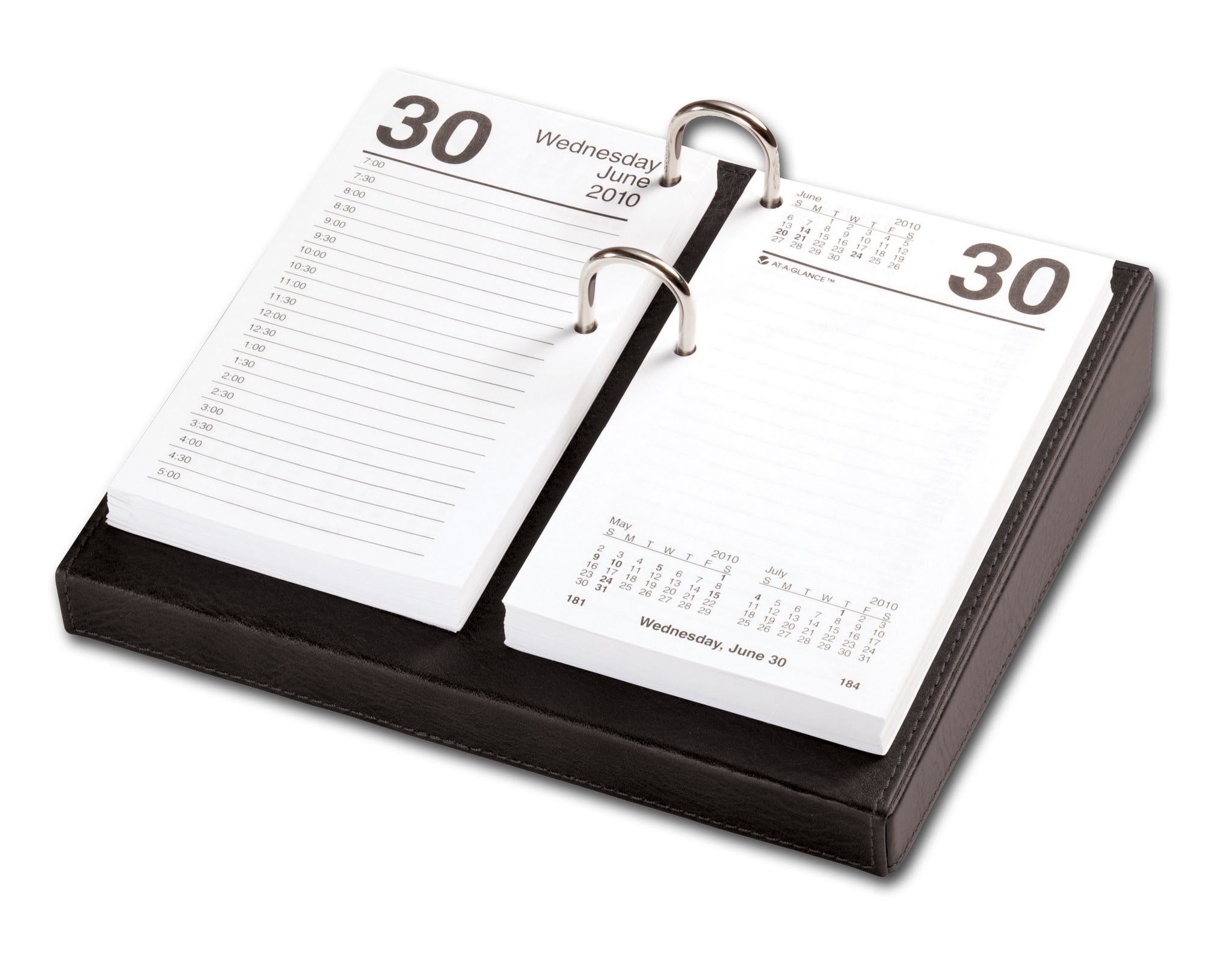 Classic Black 3.5 x 6 Calendar Holder with Silver Accents