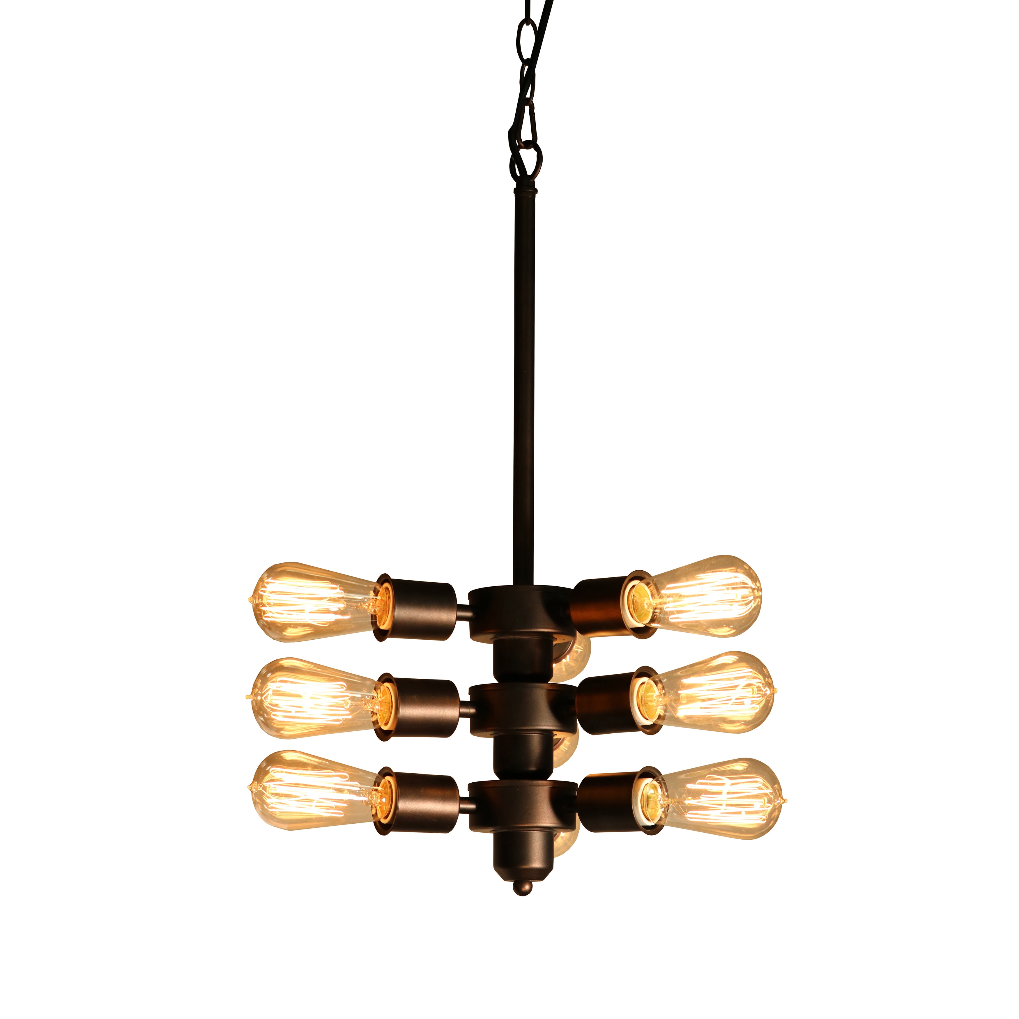 Warehouse of Tiffany Mariam 9-Light Adjustable Bulb Socket Edison Chandelier