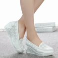 thumbnail image 5 of zapatos de plataforma de cuero para mujer, sandalias con cuña, zapatos informales para mujer, zapatos para madre, chanclas para mujer, zapatillas caladas de verano, 5 of 5