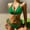 Green, variant on Babysbule Women's Bikini Sets Swimsuit Summer Solid Color Swimwear Two-piece Slim Lace Up Swimsuit Bikini Straped Bathing Suit
