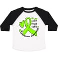 thumbnail image 3 of Inktastic Love, Care, Cure Lymphoma Awareness Lime Green Ribbon Hearts Boys or Girls Toddler T-Shirt, 3 of 5