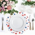 thumbnail image 5 of Coolnut Red and Blue Stars Round PVC Placemats 4 PCS, Non-Slip Heat Resistant Table Mat Kitchen Dining Table Plate Mat, 15.4inch247 Home Decor Gifts, 5 of 7