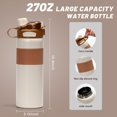 thumbnail image 2 of Clearance Sales! DomFun 800ML Stainless Insulated Cup Large Capacity Wide Mouth With Portable Handle Water Cup Outdoor, 2 of 6