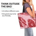 thumbnail image 2 of Fotbe Striped Meat Bolsa Tote Estética de Lona con Estampado para Mujer - Bolsa Reutilizable de Hombro Casual para Vacaciones, Compras, Trabajo y Gimnasio, 2 of 8