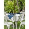 thumbnail image 3 of Outdoor Tablecloth with Umbrella Hole for Patio/Picnic/Party/Camping, Sage Green Striped Waterproof Table Cloth Round Cover Washable, Farmhouse Aesthetic Modern Stripes (Dia 60"), 3 of 9