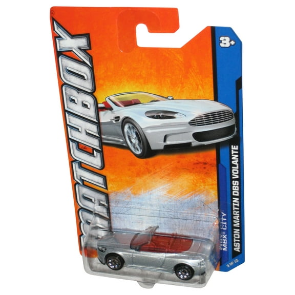 Matchbox MBX City 3/10 (2011) Silver Aston Martin DBS Volante Toy Car 23/120