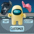 thumbnail image 5 of Among Us Yellow Unicorn Crewmate Action Figure Hands Hats Accessories PMI International, 5 of 8