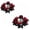 D, variant on 2 PCS Halloween Burgundy Rose Candle Rings 13.78in, Halloween Candle Wreath with Red Roses and Black Leaves, Halloween Table Decor for Gothic Centerpiece