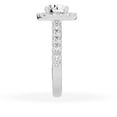 thumbnail image 5 of Unique Moments Lab Grown 2.50 ct Diamond Engagement Ring Round Halo Solitaire 10K White Gold, 5 of 7