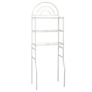 Zenna Home over-the-Toilet Bathroom Spacesaver with 3 Storage Shelves, Metal Arch-Style, White