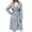 Blue, variant on Double Breasted Women Solid Color Casual Long Trench Coat with Belt