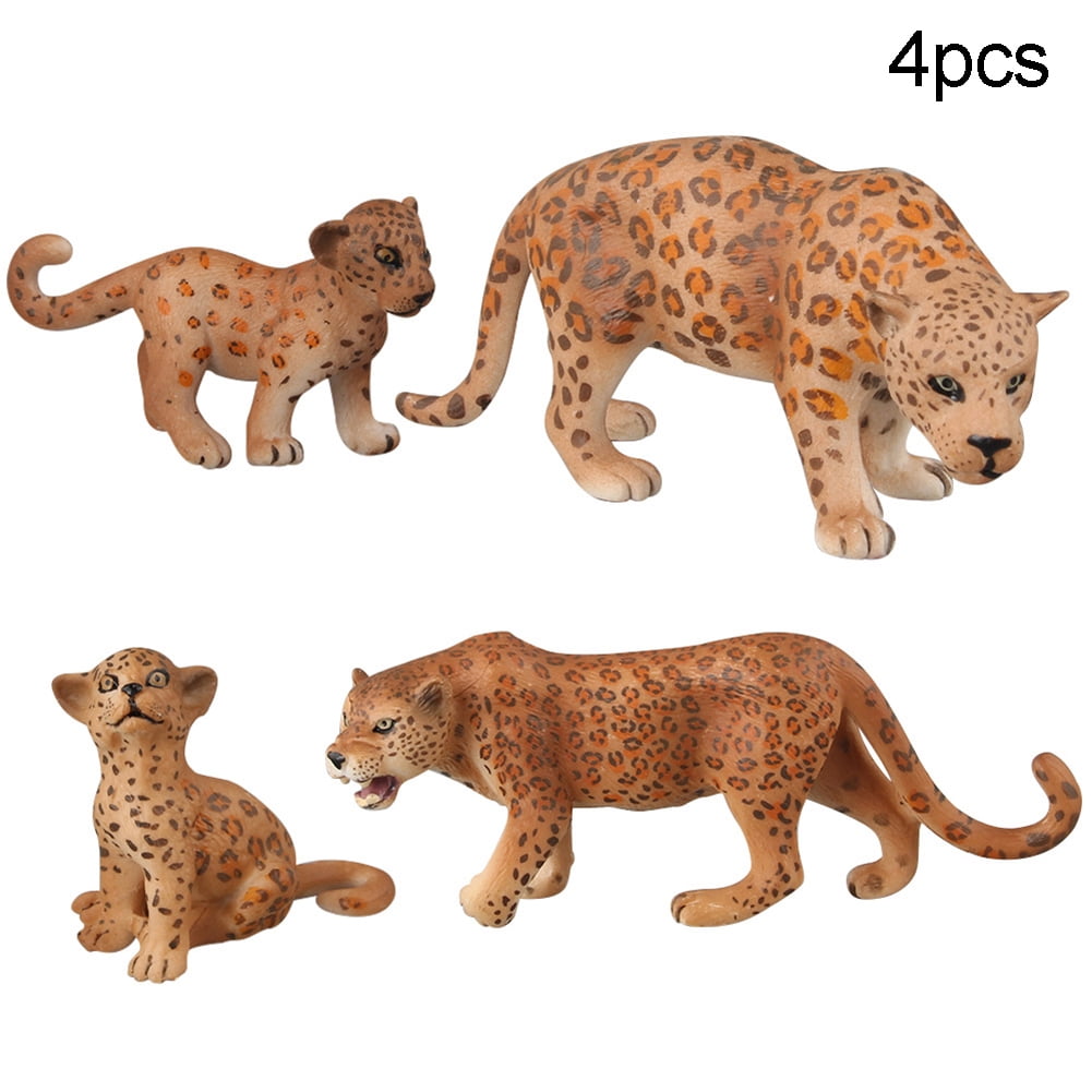 Realistic Cheetah Wild Animal Model Figurine Figures Kids Toy Collectible 