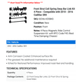thumbnail image 2 of Front Strut Coil Spring Sway Bar Link Kit 4 Piece - Compatible with 2010 - 2016 Cadillac SRX 2011 2012 2013 2014 2015, 2 of 2