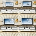 thumbnail image 4 of White TV Stand with 4 Drawers and 2-Door Cabinet, Atumon Entertainment Center for TVs up to 80", Modern TV Cabinet, Television Stand with Metal Legs, TV Stand Furniture for Living Room Bedroom, 4 of 10