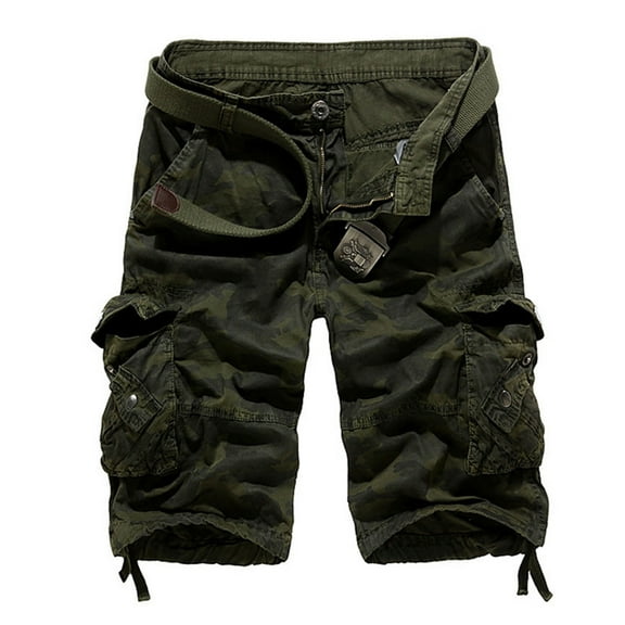Gubotare Mens Shorts Cargo Mens Hybrid Camo Cargo Shorts for Men Quick Dry Stretch Camoflauge Short (AG,31)