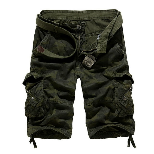 Salopettes Courtes pour Hommes avec Poche à Bouton, Style Cargo, pour le Travail Extérieur et les Tenues Décontractées