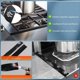 thumbnail image 3 of Cubiertas para Espacio de Estufa Relleno de Espacio para Encimera Horno Acero Inoxidable Moldura Protectora Ajustable para Estufa Relleno de Espacio para Estufa Lateral del Horno, 3 of 5