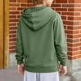 thumbnail image 6 of Boy's Long Sleeve Hoodies Casual Loose Hooded Sweatshirts Kids Quarter Zip Pullover with Kangaroo Pocket 5-15Y, 6 of 6