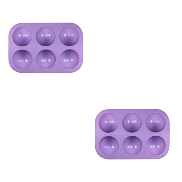 stanreset Cake Mold Half-ball Baking Tray Chocolate Ice Cube Silicone Mould Baking Tool 1 bag 2Set