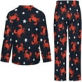 thumbnail image 6 of Top-kevin Women's Pajama Sets Sea Lobster Cartoon Long Sleeve Lounge Sets Pjs Sleepwear with Pockets, 6 of 12
