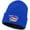 Blue, variant on Puerto Rico Beanie Hat – Fleece-Lined Knit Winter Cap with Embroidered Flag Design, Unisex, Black
