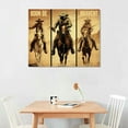 thumbnail image 2 of Western Cowboy Wall Art Rustic Cowboys Pictures Wall Decor Vintage Cowboy Horse Canvas Prints Inspirational Quotes Painting Modern Artwork Home Decoration for Bathroom Bedroom L20x16in, 2 of 4
